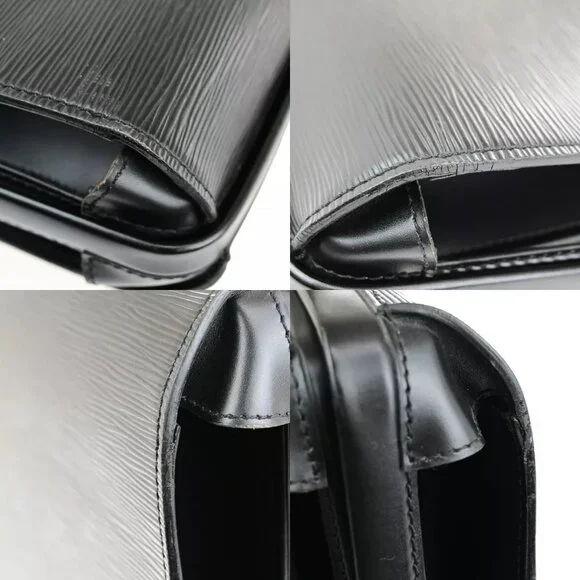 LOUIS VUITTON Serviette Fermoir Business Hand Bag Epi Leather BK